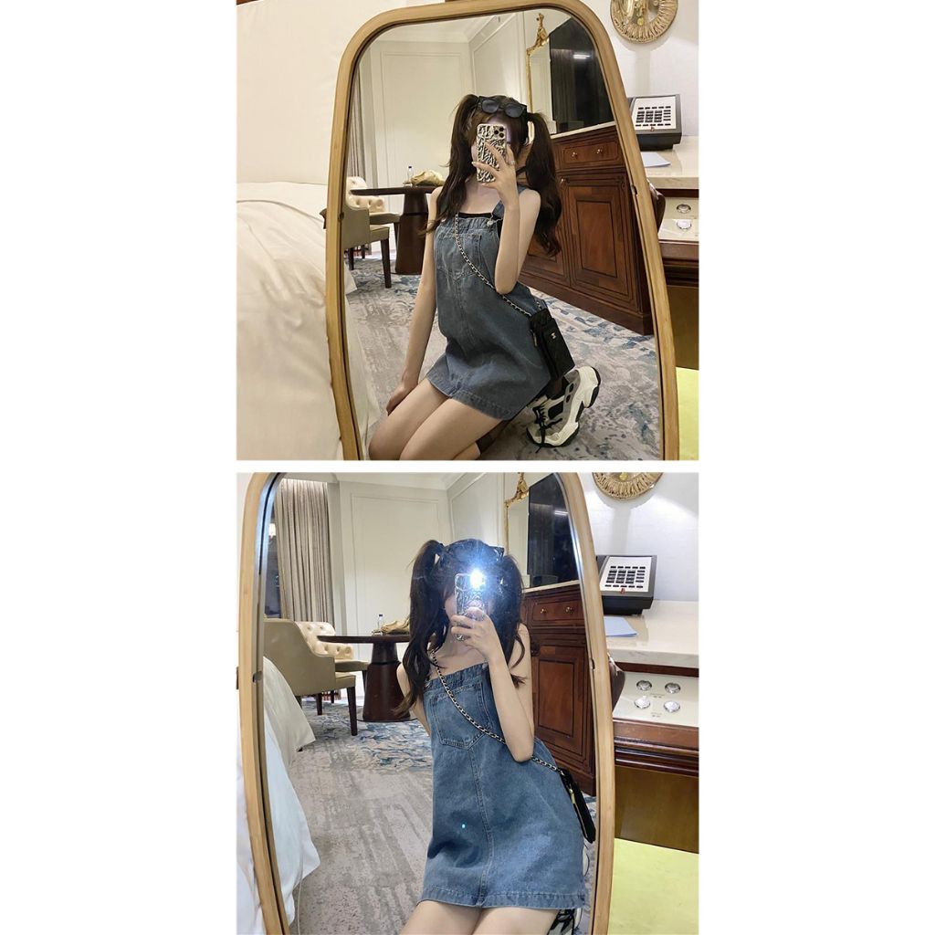 活力牛仔背帶裙3