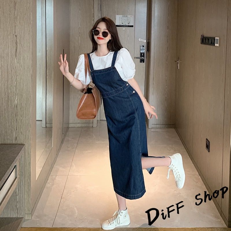 DIFF長版開叉牛仔裙2