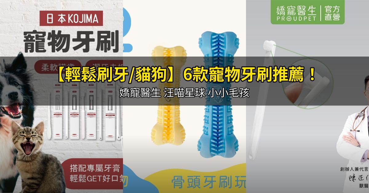2026【輕鬆刷牙/貓狗】6款寵物牙刷推薦！嬌寵醫生 汪喵星球 小小毛孩｜PTT/Dcard嚴選