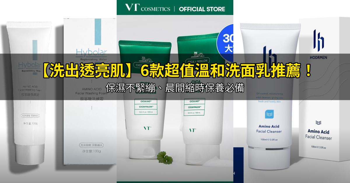 2026【洗出透亮肌】6款超值溫和洗面乳推薦!保濕不緊繃、晨間縮時保養必備|PTT/Dcard嚴選