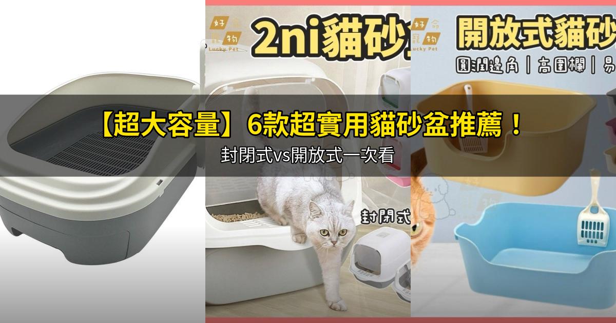 2026【超大容量】6款超實用貓砂盆推薦！封閉式vs開放式一次看｜PTT/Dcard嚴選