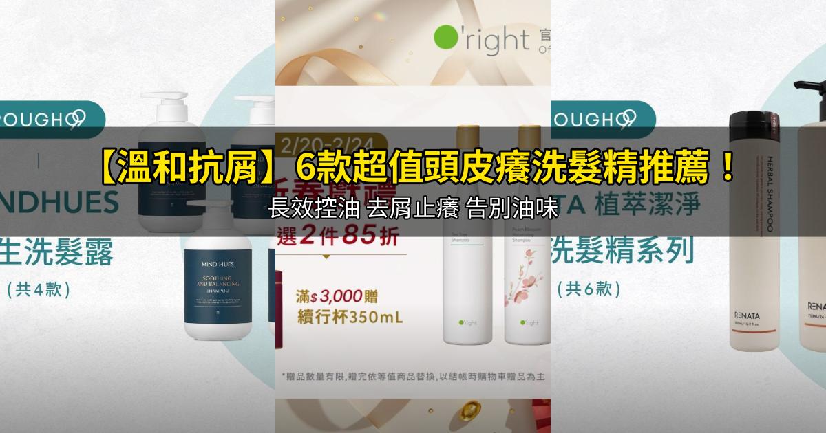 2026【溫和抗屑】6款超值頭皮癢洗髮精推薦！長效控油 去屑止癢 告別油味｜PTT/Dcard嚴選