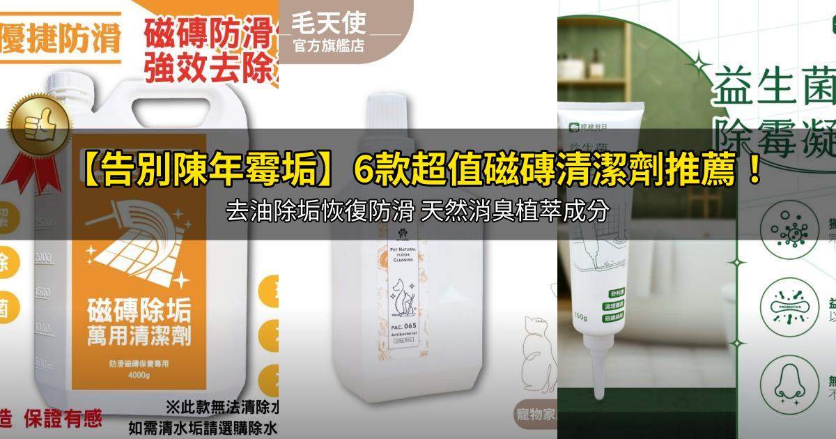 2026【告別陳年霉垢】6款超值磁磚清潔劑推薦！去油除垢恢復防滑 天然消臭植萃成分｜PTT/Dcard嚴選