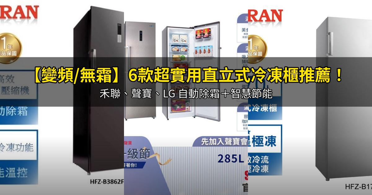 2026【變頻/無霜】6款超實用直立式冷凍櫃推薦!禾聯、聲寶、LG 自動除霜+智慧節能|PTT/Dcard嚴選