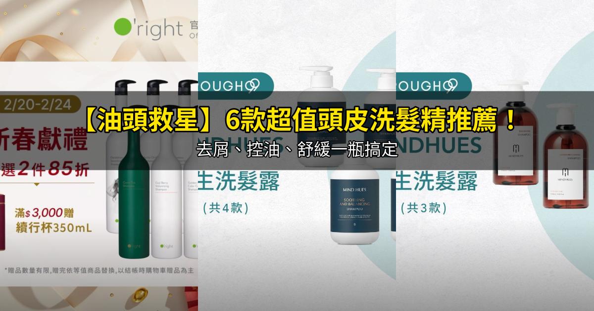 2026【油頭救星】6款超值頭皮洗髮精推薦！去屑、控油、舒緩一瓶搞定｜PTT/Dcard嚴選