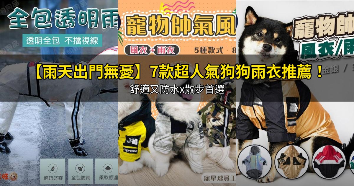 2026【雨天出門無憂】7款超人氣狗狗雨衣推薦!舒適又防水x散步首選|PTT/Dcard嚴選