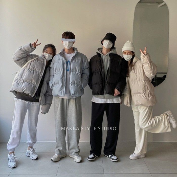 韓國立領鋪棉麵包外套2