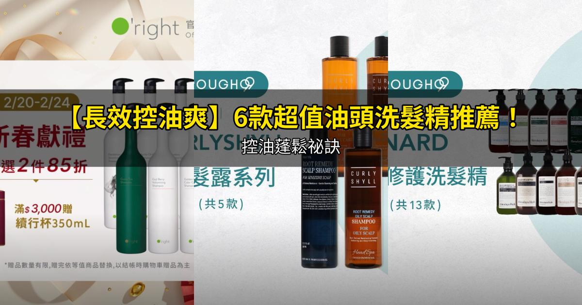 2026【長效控油爽】6款超值油頭洗髮精推薦！控油蓬鬆祕訣｜PTT/Dcard嚴選