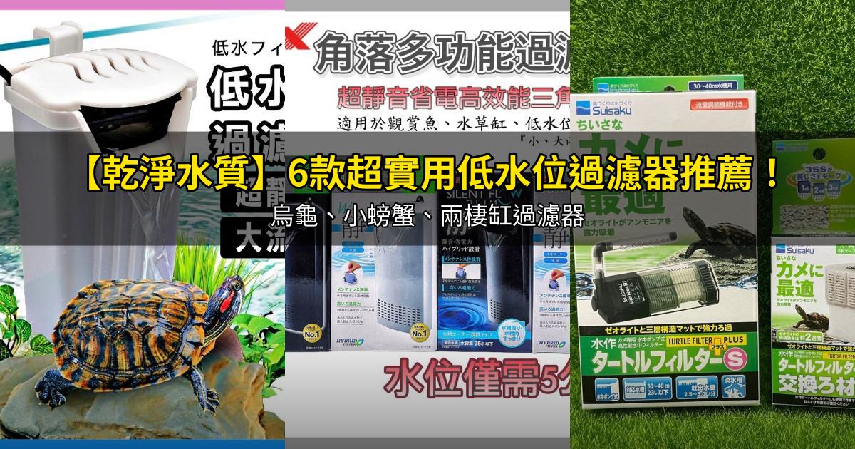 2026【乾淨水質】6款超實用低水位過濾器推薦！烏龜、小螃蟹、兩棲缸過濾器｜PTT/Dcard嚴選