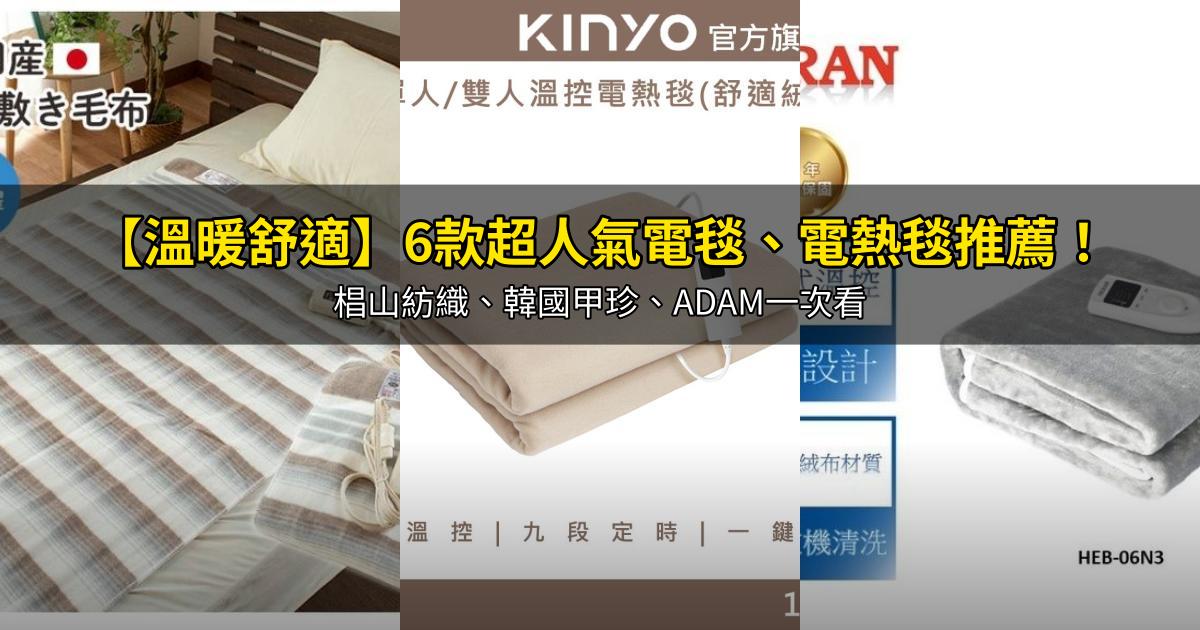 2026【溫暖舒適】6款超人氣電毯、電熱毯推薦!椙山紡織、韓國甲珍、ADAM一次看|PTT/Dcard嚴選