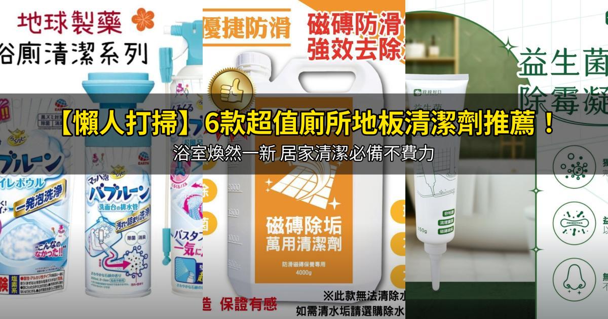 2026【懶人打掃】6款超值廁所地板清潔劑推薦!浴室煥然一新 居家清潔必備不費力|PTT/Dcard嚴選