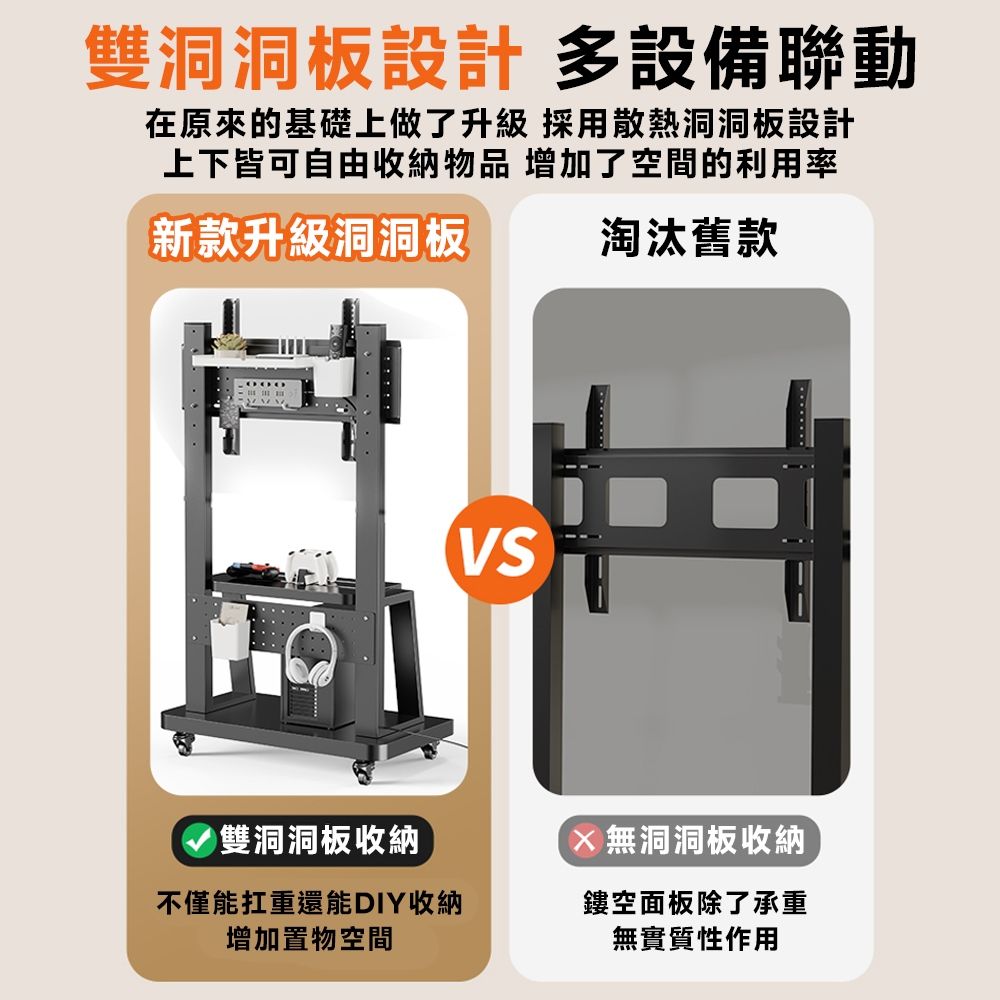 雙洞洞板多功能