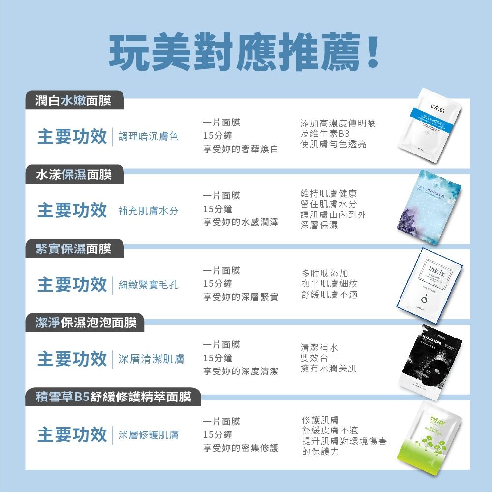 Hybolar 水漾保濕面膜