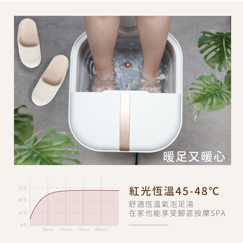 氣泡摺疊按摩足浴機
