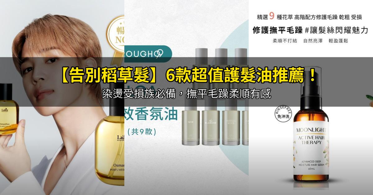 2026【告別稻草髮】6款超值護髮油推薦！染燙受損族必備，撫平毛躁柔順有感｜PTT/Dcard嚴選
