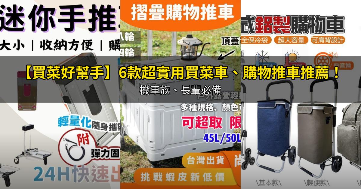 2026【買菜好幫手】6款超實用買菜車、購物推車推薦！機車族、長輩必備｜PTT/Dcard嚴選
