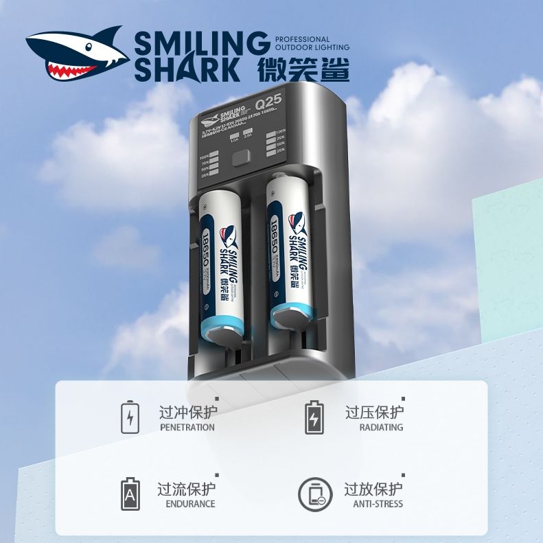 微笑鯊Q25多槽快充