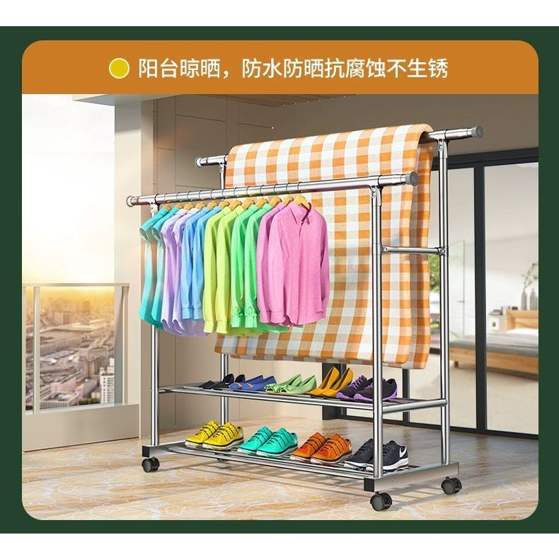 不鏽鋼落地掛衣架實拍