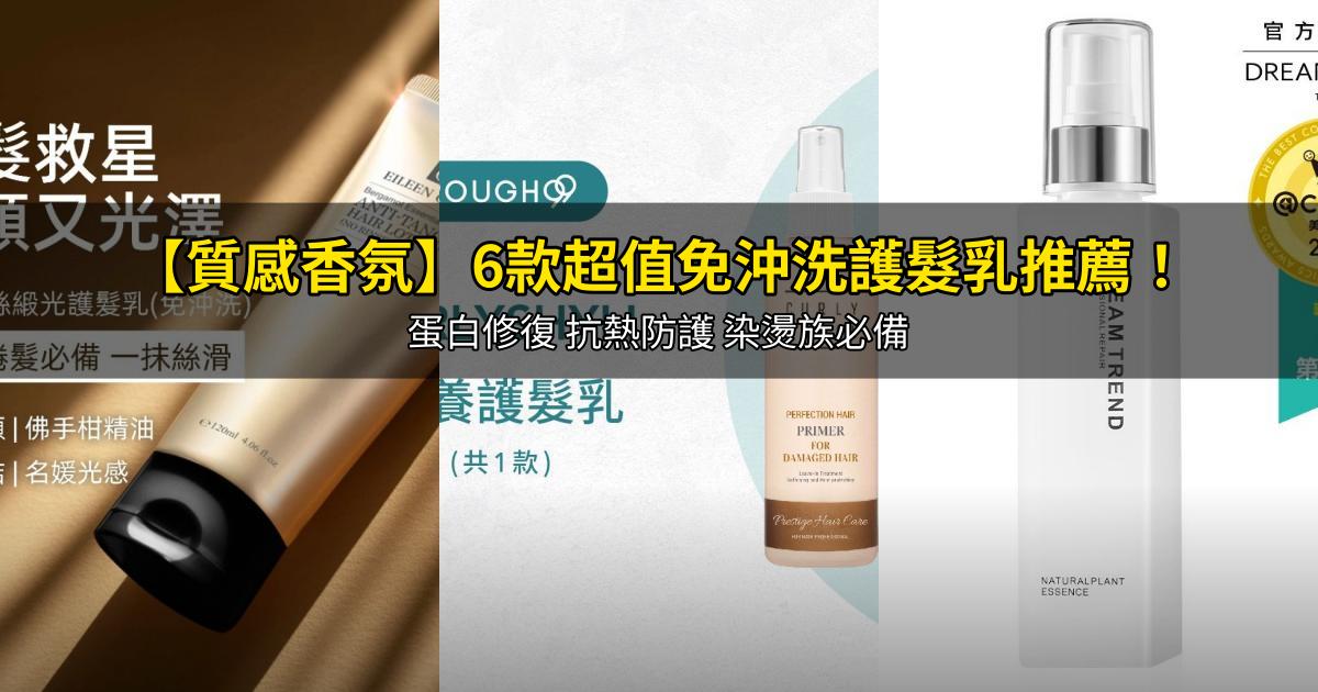 2026【質感香氛】6款超值免沖洗護髮乳推薦！蛋白修復 抗熱防護 染燙族必備｜PTT/Dcard嚴選