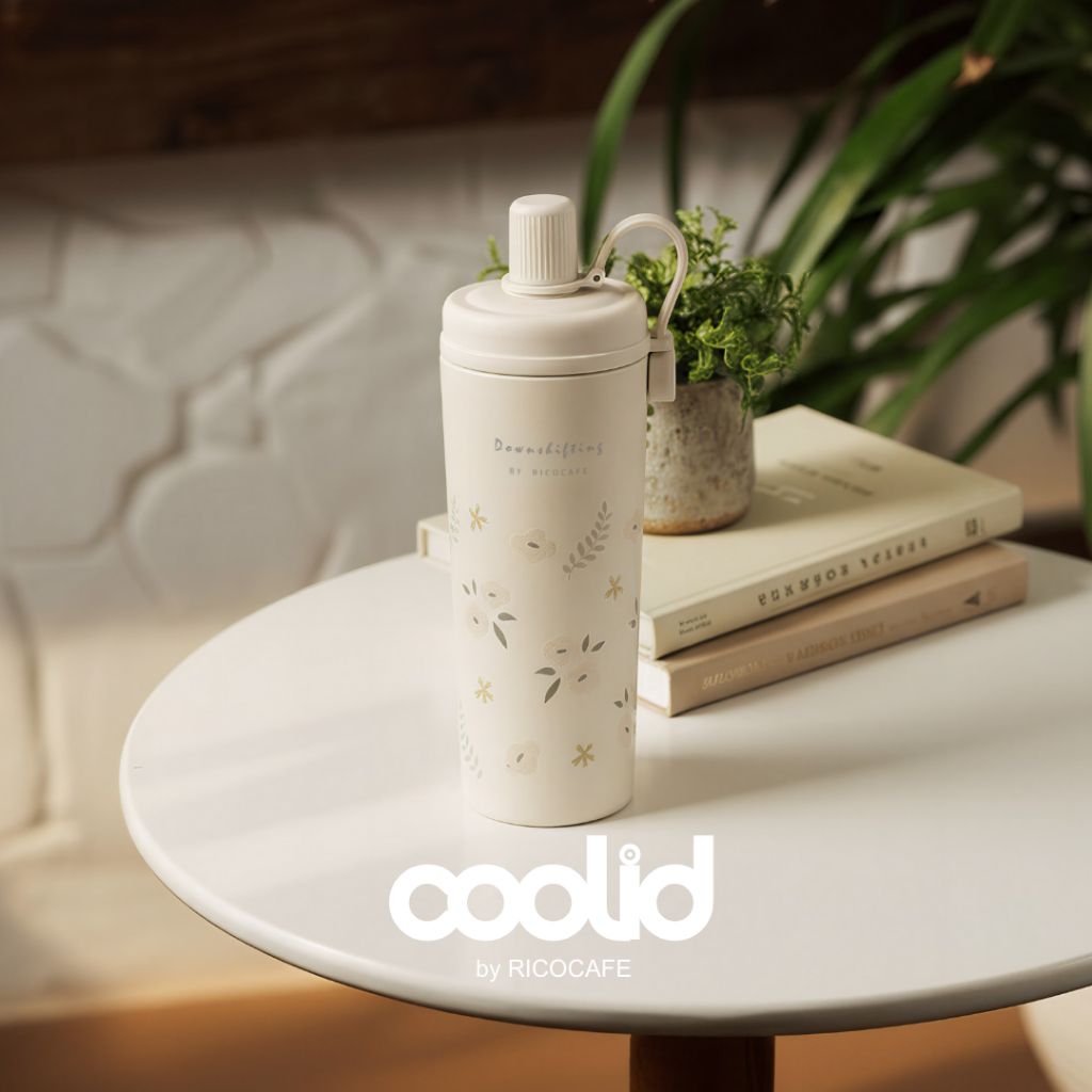 RICOCAFE 陶瓷塗層 酷力杯 800ml 四季花語限定版